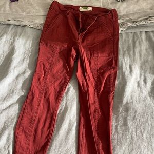 Red Anthropologie Pants